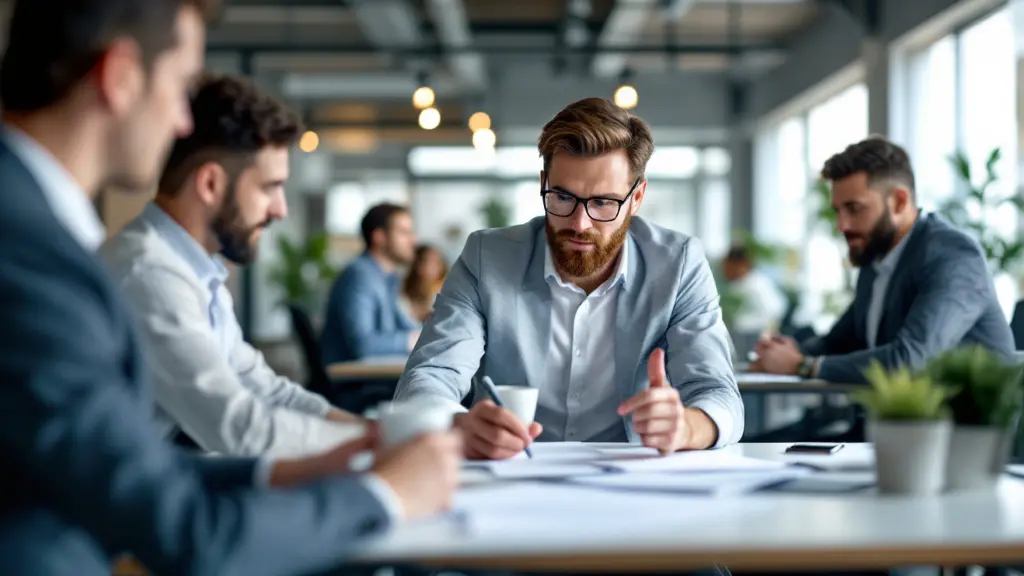 Deux personnes discutent des résultats d'un bilan de performance, image illustrative de l'importance de la communication et de la collaboration dans le processus d'évaluation.