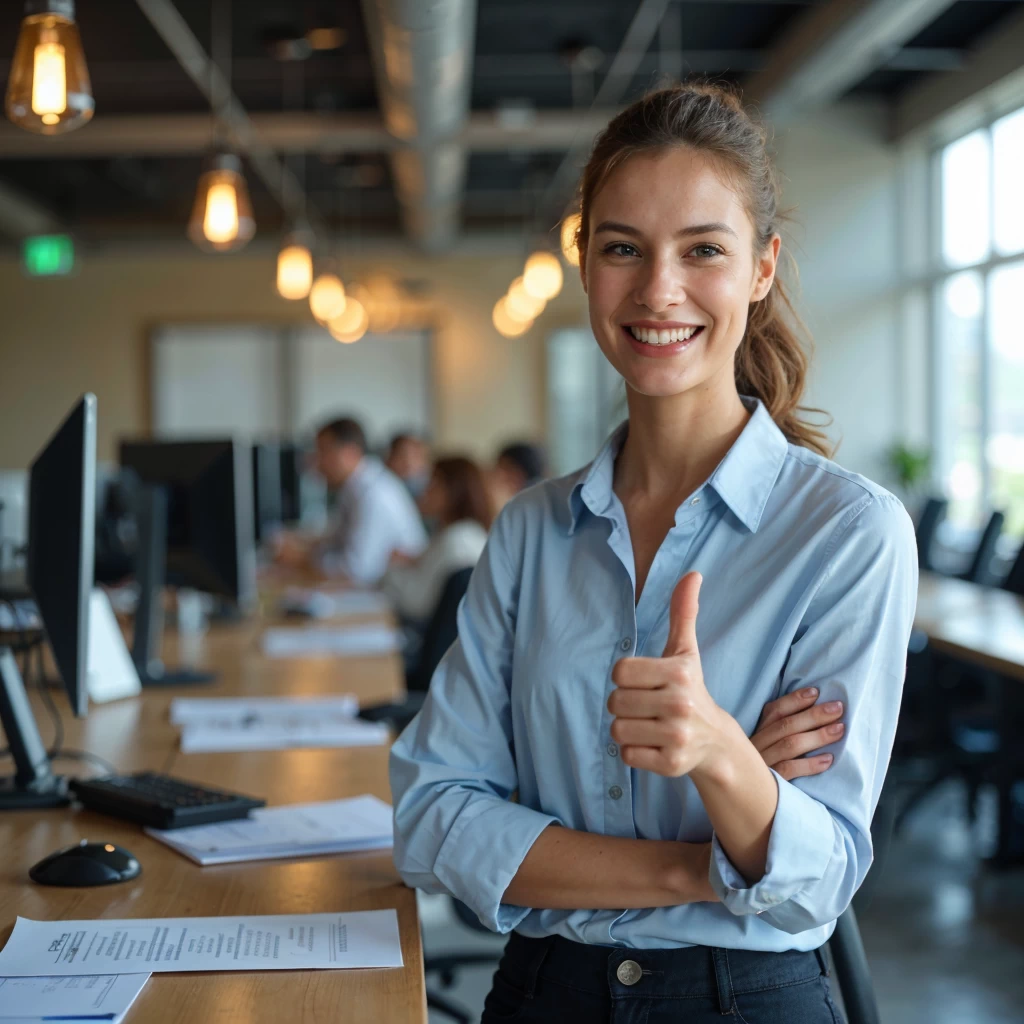 Professional HR manager smiling