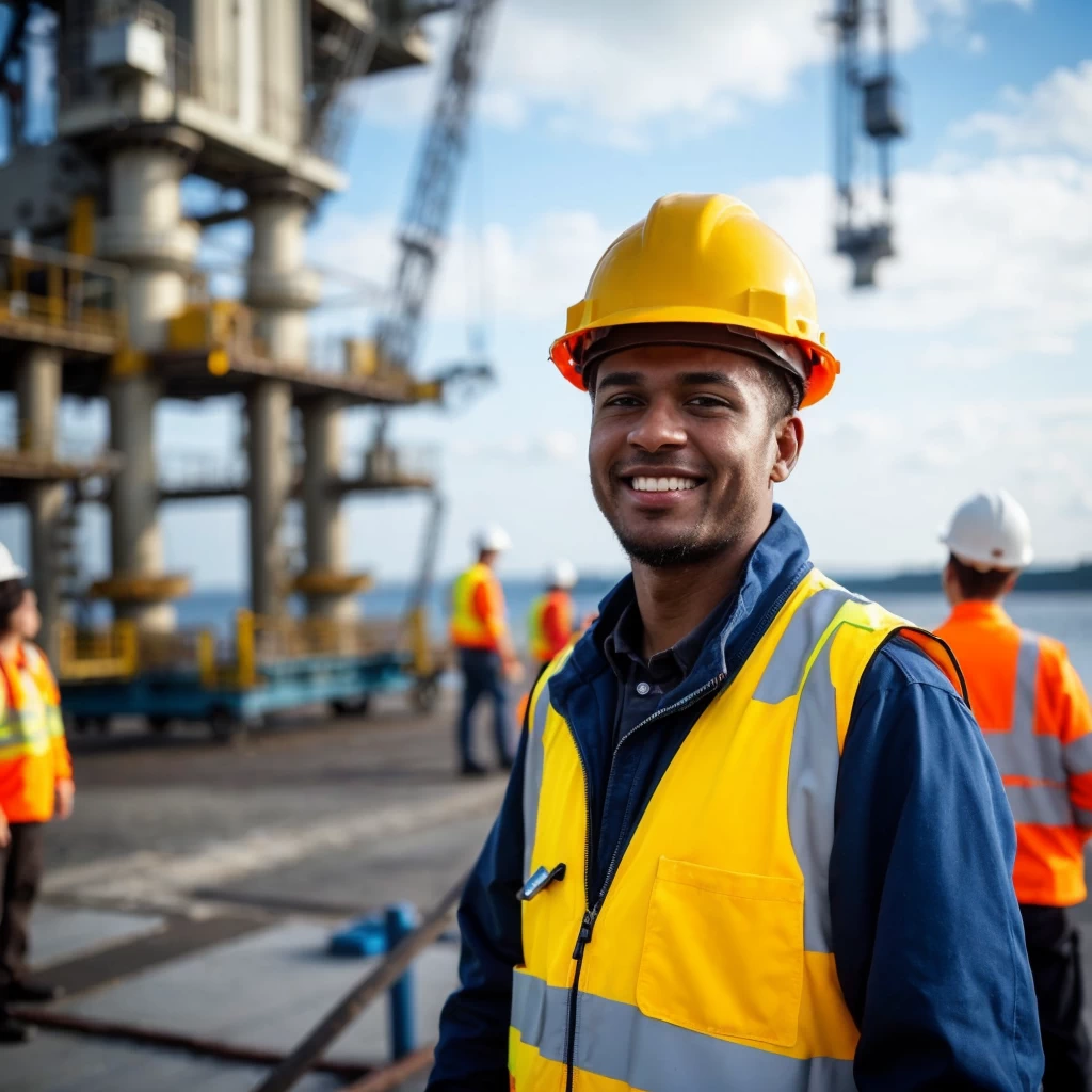 Oil & Gas industry professionals working on an oil rig