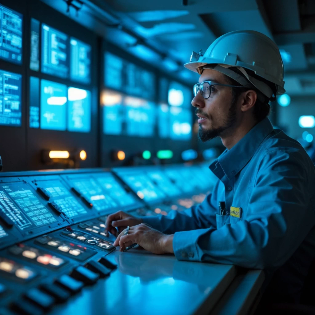 Équipe de professionnels analysant les risques dans un environnement industriel